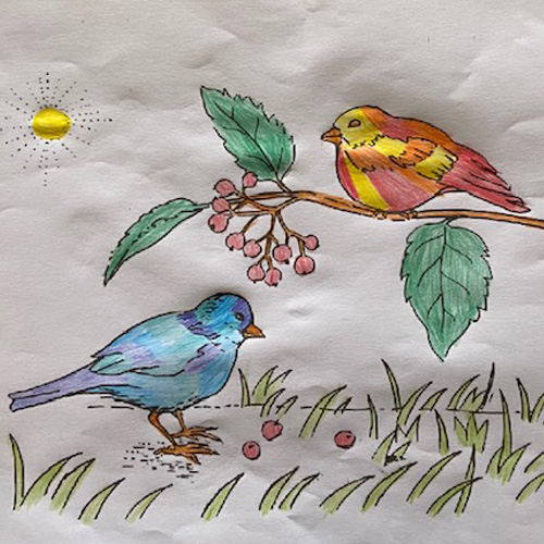 Les enfants de Calderoni dessinent pour pour les séniors de la commune